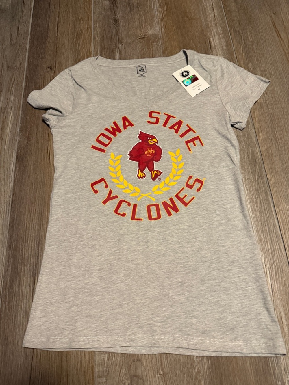 J. America Iowa State Light Gray Logo Tee